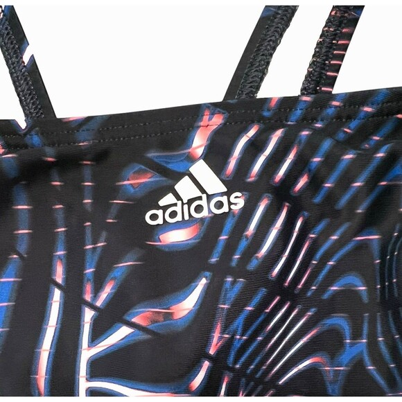 Adidas Women's Souleaf Graphic 3-Stripes Swimsuit One Piece Size 2X Athletic - Picture 2 of 16